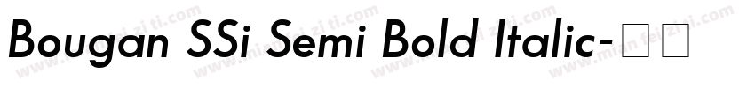 Bougan SSi Semi Bold Italic字体转换